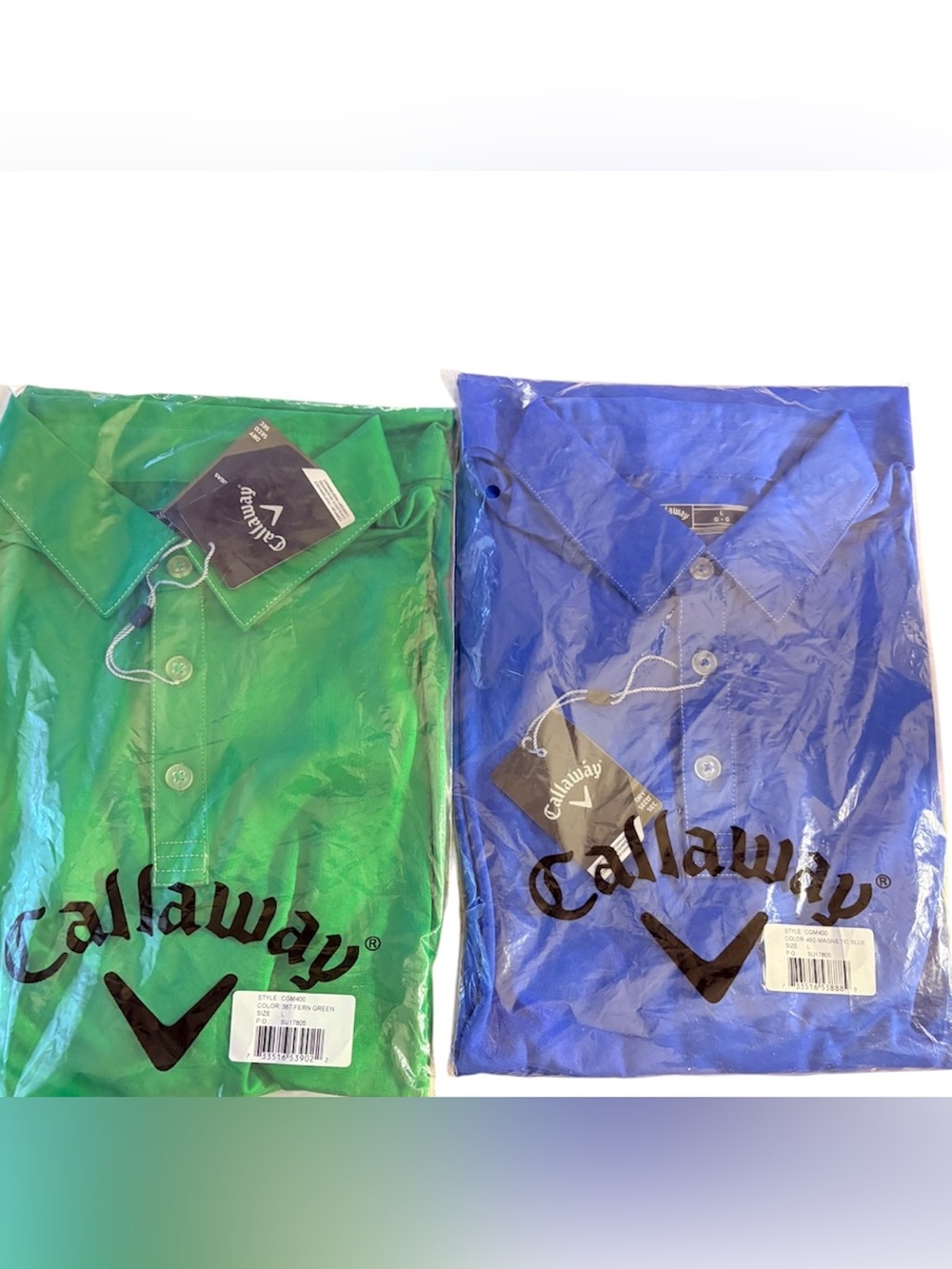 Callaway Men’s Polo Shirts in Green and Blue - Pack of 2